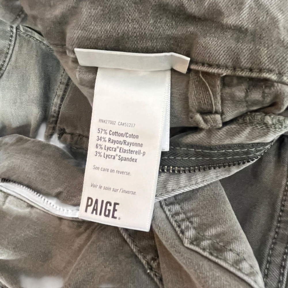PAIGE Green Mayslie Utility Jogger Jeans size 28 - Picture 6 of 7